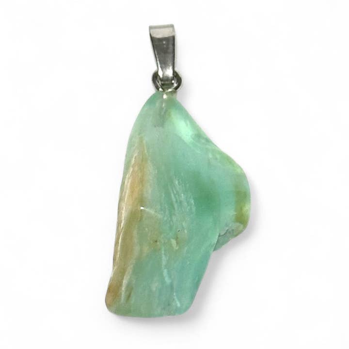 Andes blå opal vedhæng poleret sten sølv 925 ørering for engroshandel hos La Boîte à Cailloux