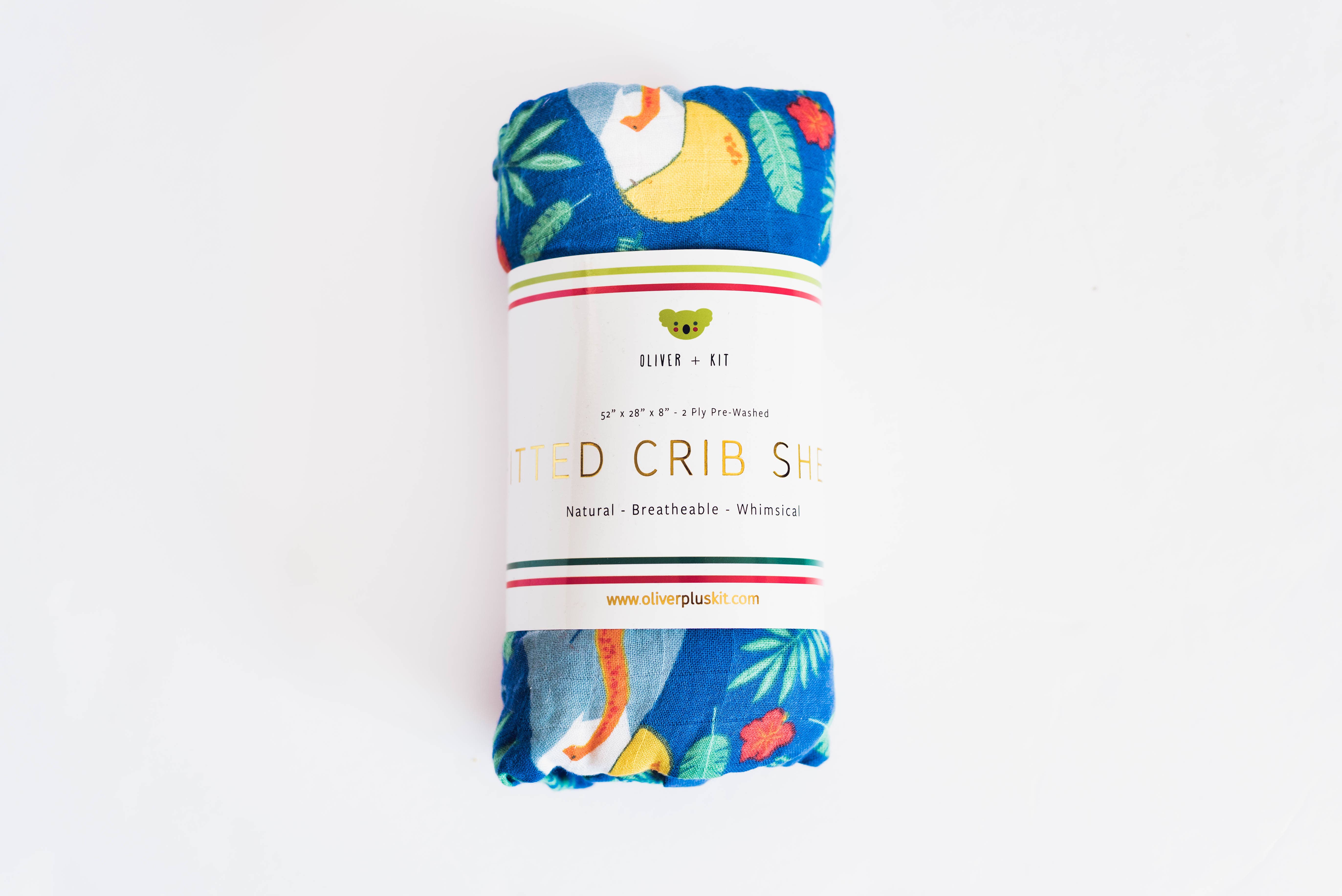 Oliver + Kit - Wholesale Cot/Crib Sheets - Rainbow Dino Fitted Crib Sheet1