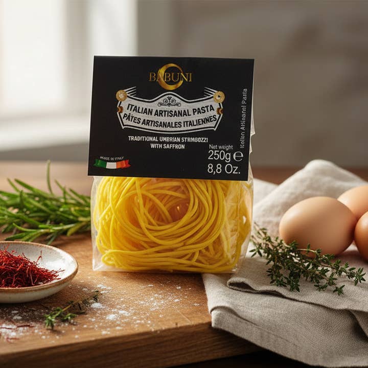 Saffron Spaghetti for wholesale by BABUNI Gourmet & Specialties