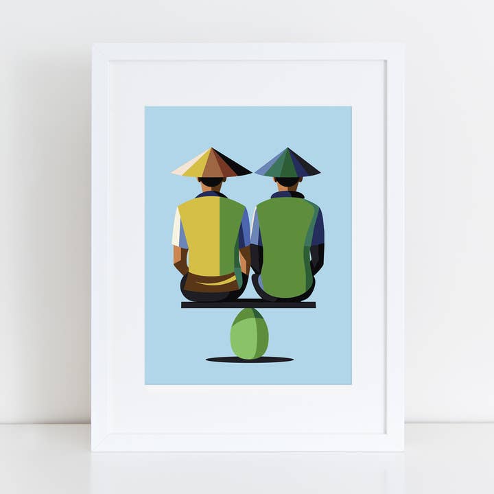 Art Print BALANCE, Graphic Illustration for wholesale by Margret Aurin