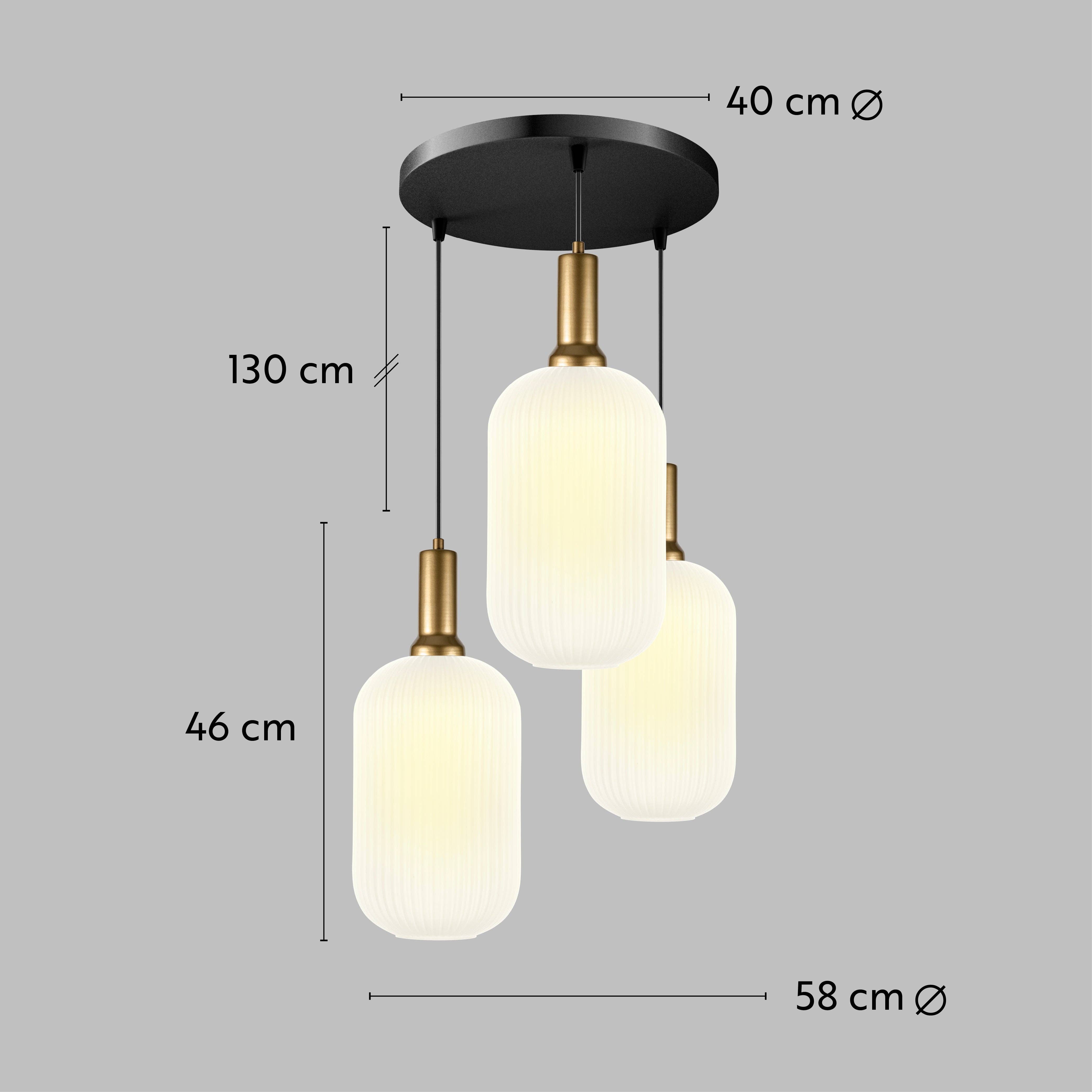 Eclipse Lighting - Wholesale Chandelier/Hanging Light - XL Amber Ribbed Glass Multi Pendant Light for Stairs, Mid-Century Modern Custom made Chandelier Light for Architects and Interior Designers11