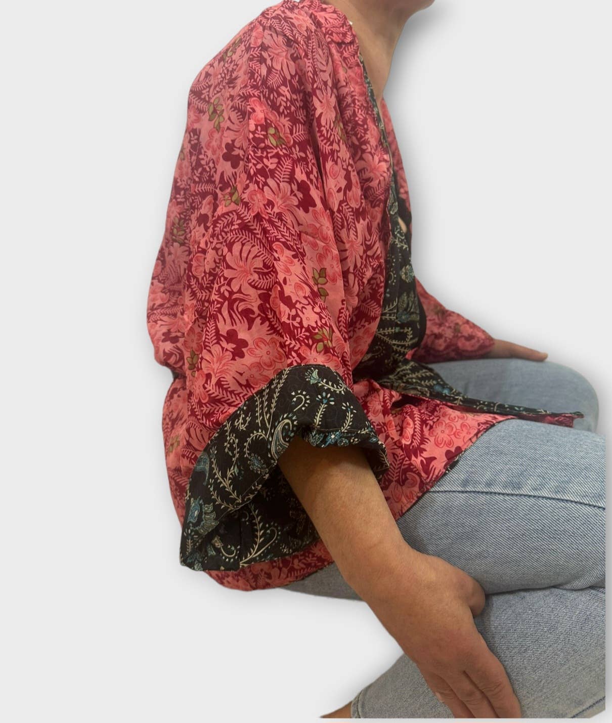 Nola by bijusol - Venta al por mayor Kimono - Mujer - Chaqueta kimono reversible de seda2