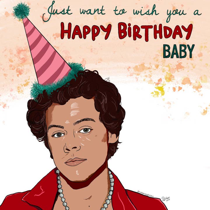 Tinted Rose Designs – Großhandel Geburtstagskarten – Harry Styles Geburtstag
