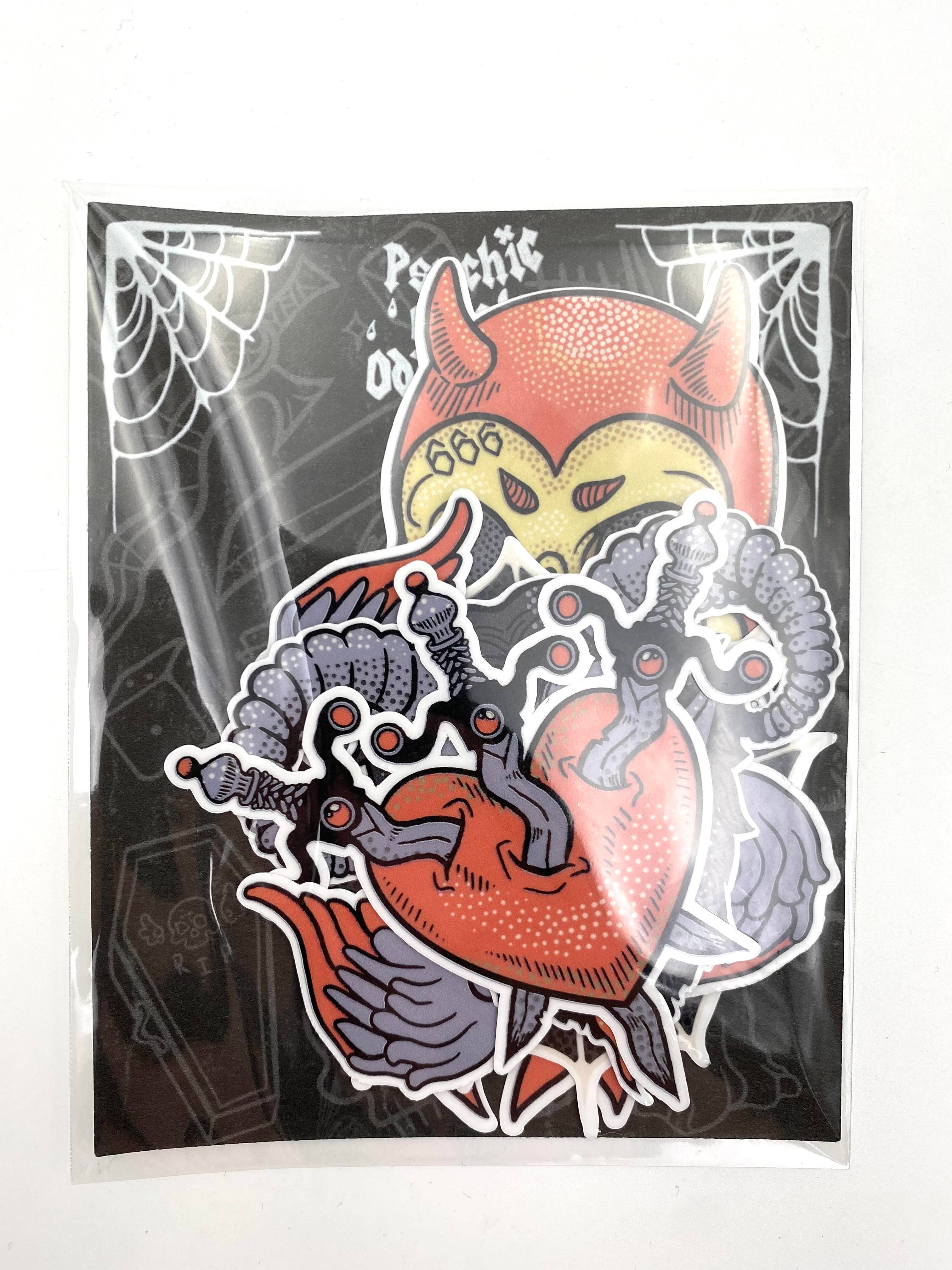 Psychic circle oddities – Großhandel Aufkleber – Okkultist-Aufkleber-Set! 5 hochwertige Vinylaufkleber! Tattoo3