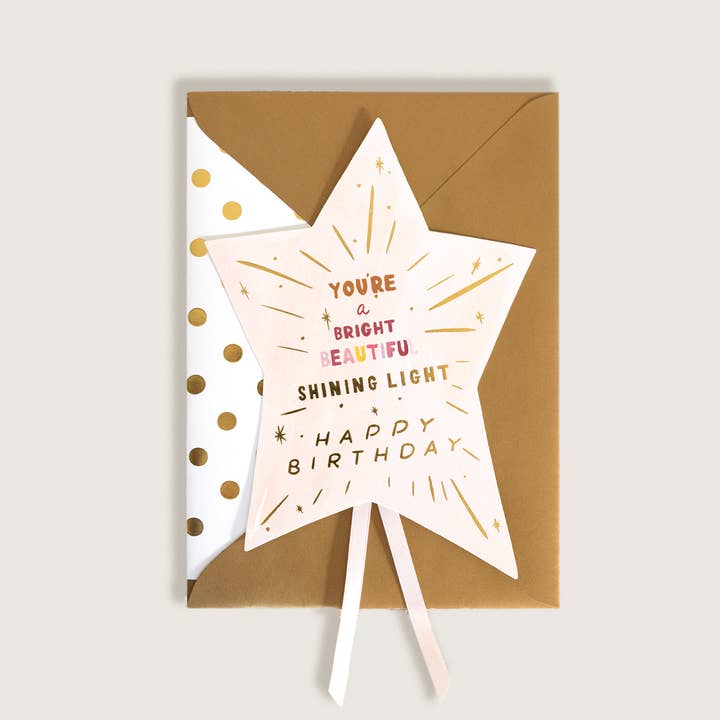 Carte de vœux de joyeux anniversaire You are a Shining Light pour la vente par The First Snow