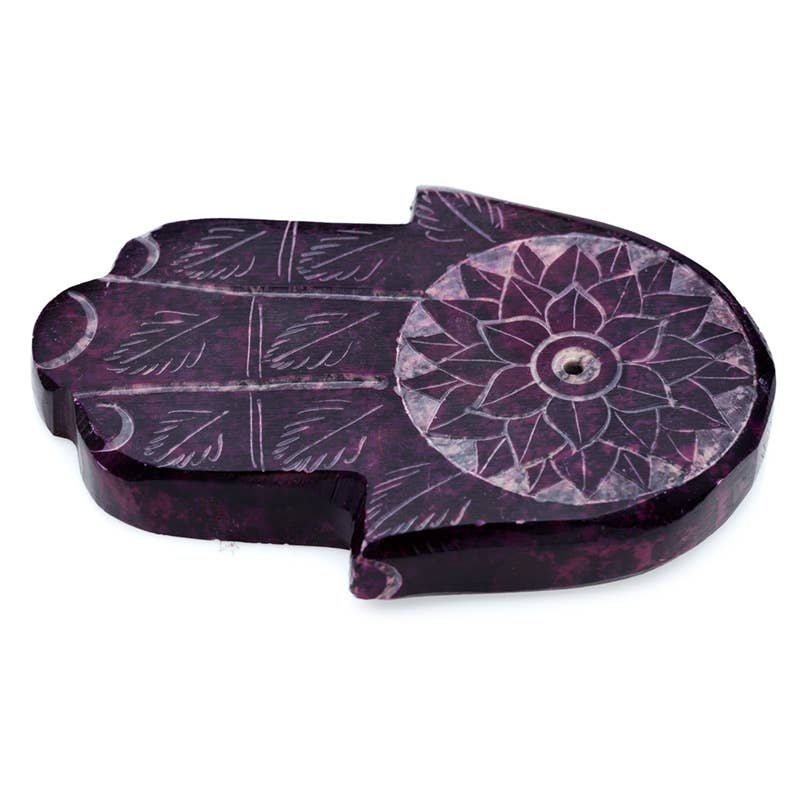 Puckator Ltd - Venta al por mayor Portainciensos - Quemador de incienso tallado en piedra de jabón con forma de chakra2