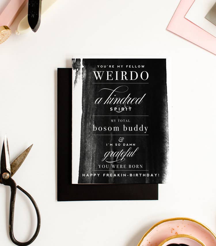 Kitty Meow Boutique - Wholesale Birthday Card - Bosom Buddy Funny Birthday Card - Witty Greeting Card1