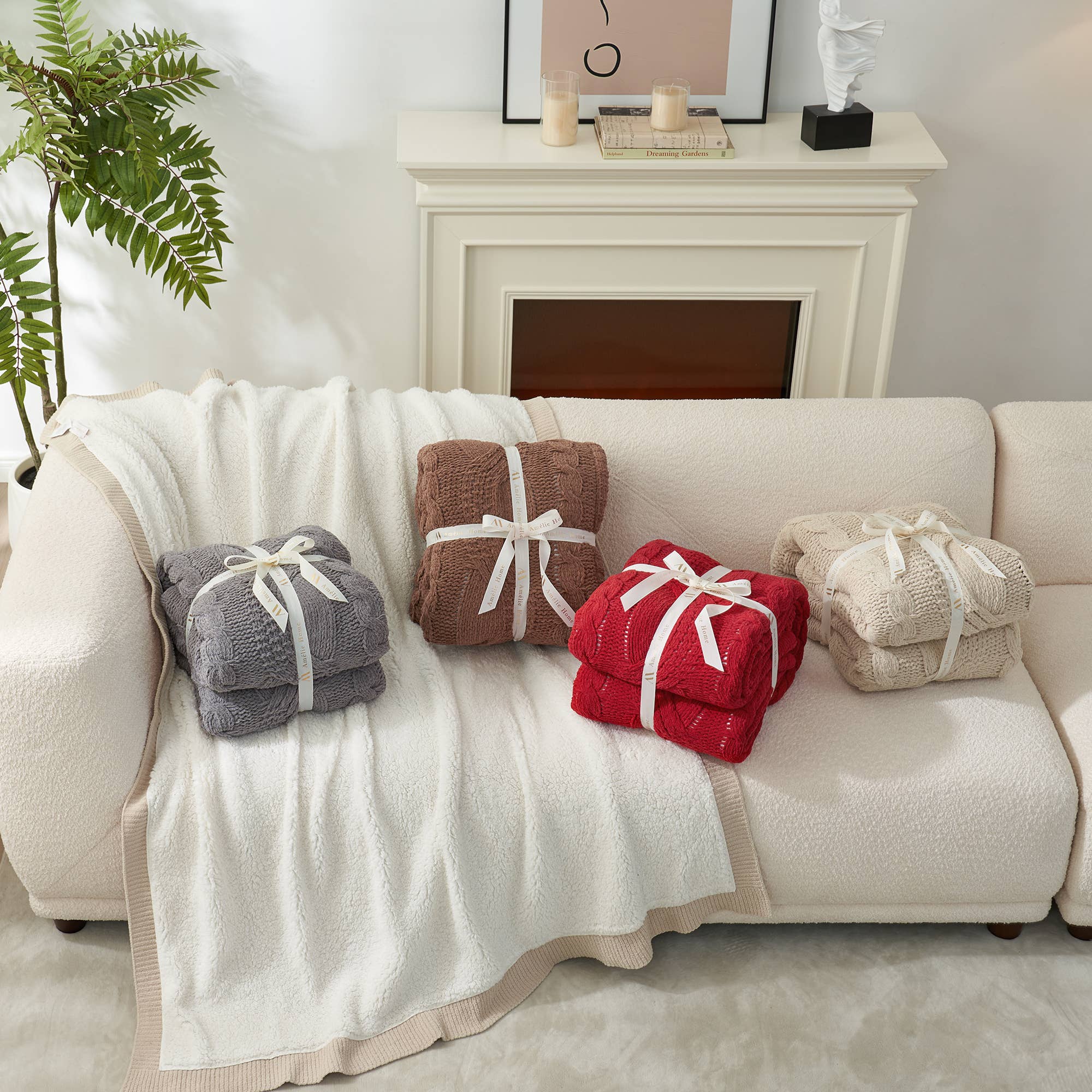 DreamValley - Wholesale Throw Blanket - AH Reversible Chenille Cable Knit Throw Blanket8