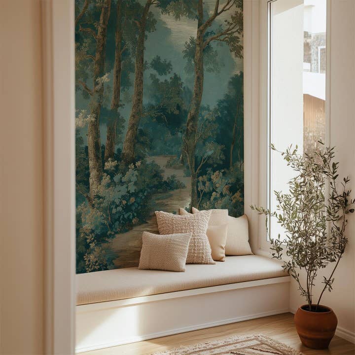 Green Tapestry Wall Mural for wholesale on Faire