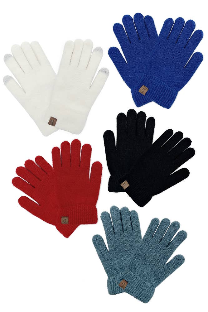 Hana - Wholesale Gloves - Women's - Solid Knit Touch Gloves10