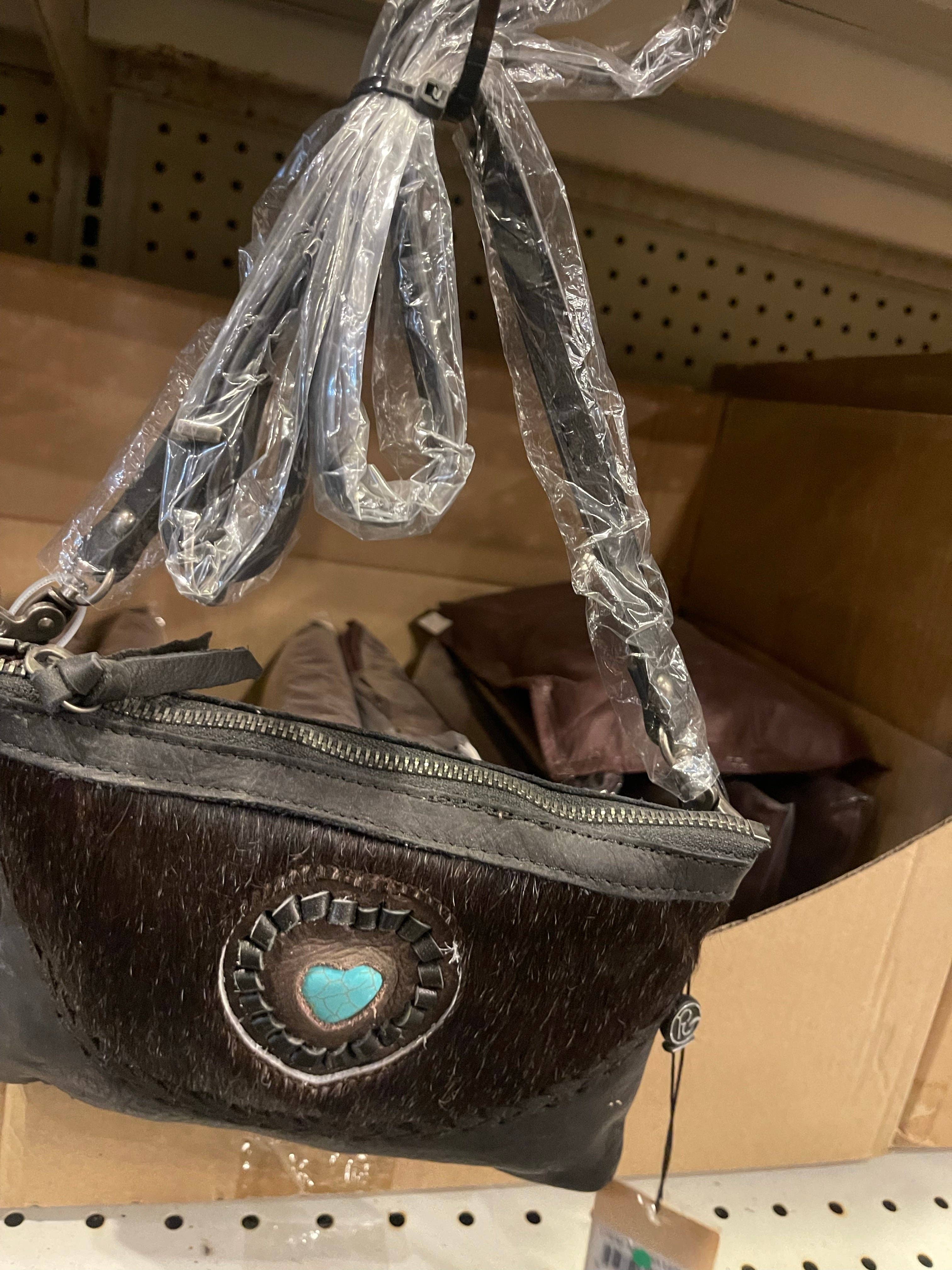 Broads Market - Wholesale Crossbody Bag - Women's - Cowhide Turqouise Heart Stone Crossbody2