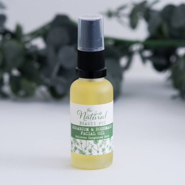Geranium & Rosemary Facial Oil 30ml for wholesale by The Natural Beauty Pot