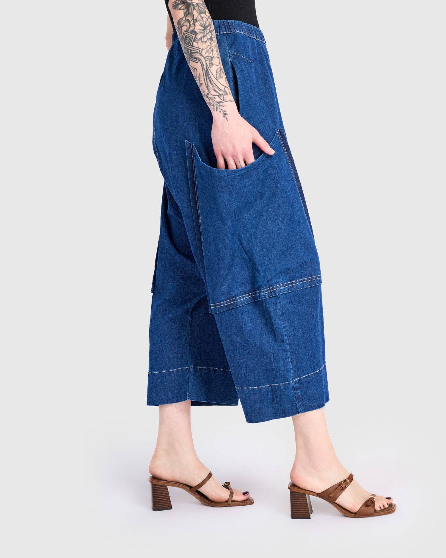 Ace Harem Pants, Denim for wholesale on Faire1