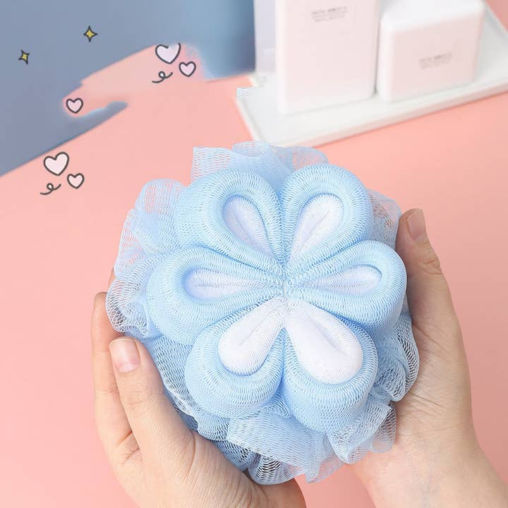 ACCITY - Wholesale Bath Pouf/Sponge - BATH POUF60G SOFT PLUM PETAL BATH BALL_CWMM3372