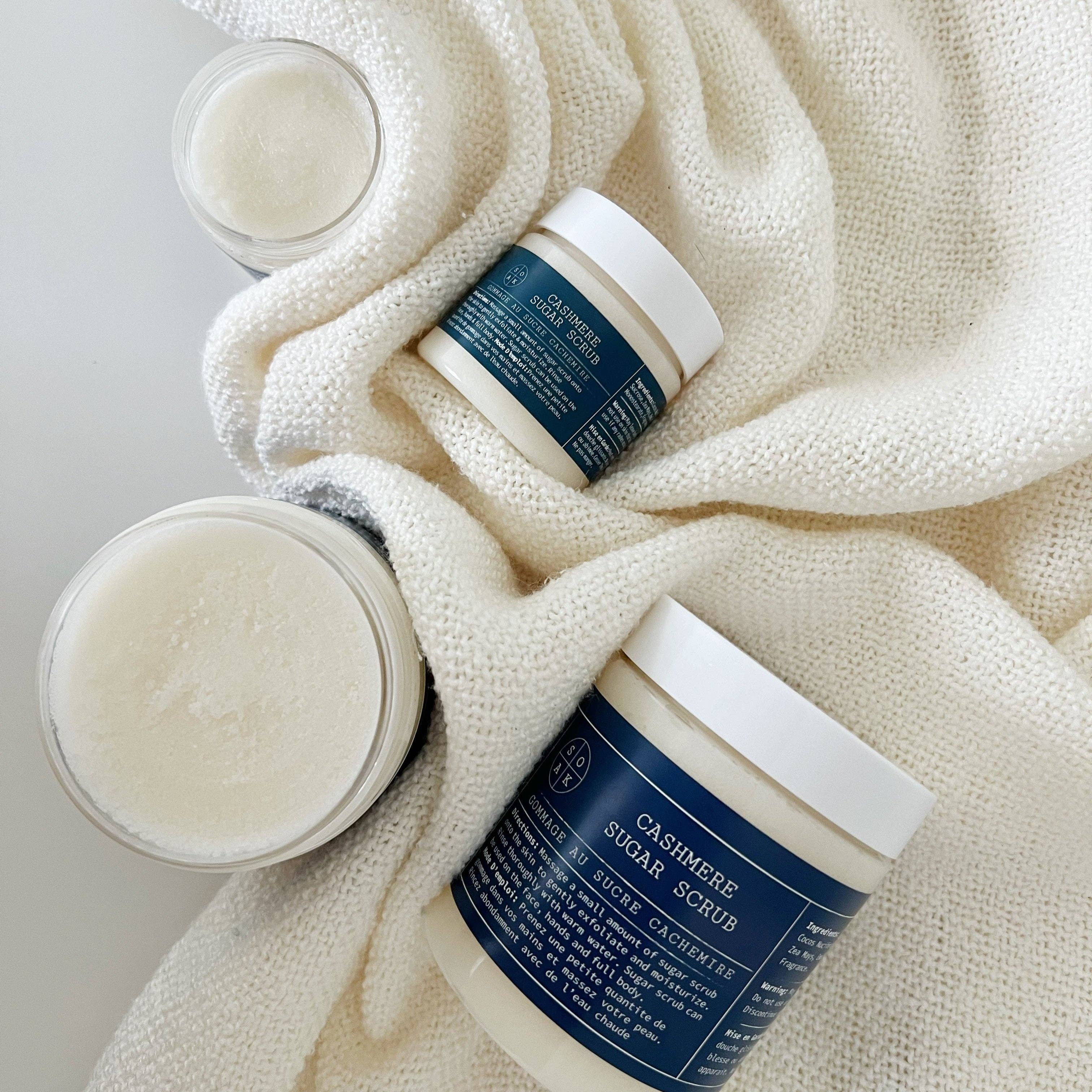 SOAK Bath Co - Vente Gommage/exfoliant pour le corps - Mini Gommage au Sucre au Cachemire - 2oz - Fabriqué au Canada2