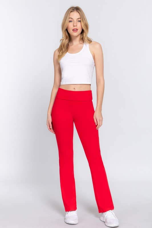 Active Basic | Active USA - Wholesale Sportbroek - Dames - Yoga legging met tailleband en wijde pijpen7