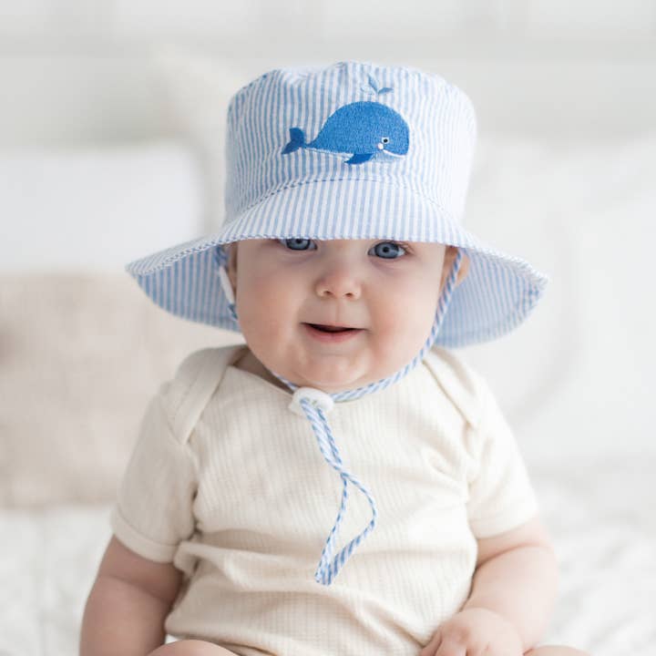 Huggalugs - Wholesale Bucket Hat - Kids - Whale Bucket Hat UPF 50+ Baby & Toddler