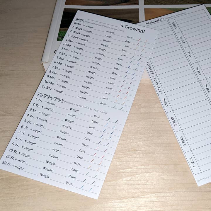 NYT ~ Babyvækstdiagram - Hold styr på dit barns fremskridt for engroshandel hos BeeGreen & CraftsPlannersPlus