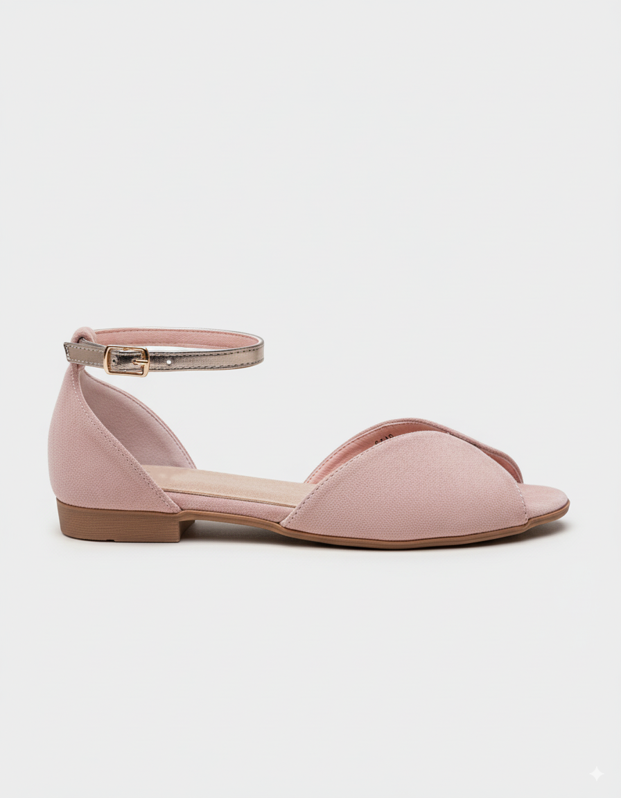 CEREZA – wholesale Lågskor - Dam – Cereza peep toe-ballerinas med platt sula och spänne3