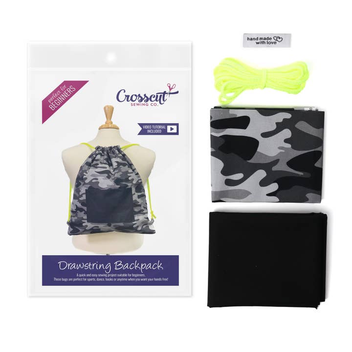Crosscut Sewing Co. - Wholesale DIY Craft Kit - Drawstring Backpack Sewing Kit - DIY Sewing Project Kit for Beginners, Kids and Adults33