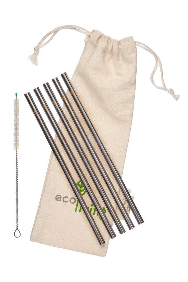 ecoLiving - Wholesale Drinking Straw - Bulk Stainless Steel Drinking Straws - Smoothie Size1