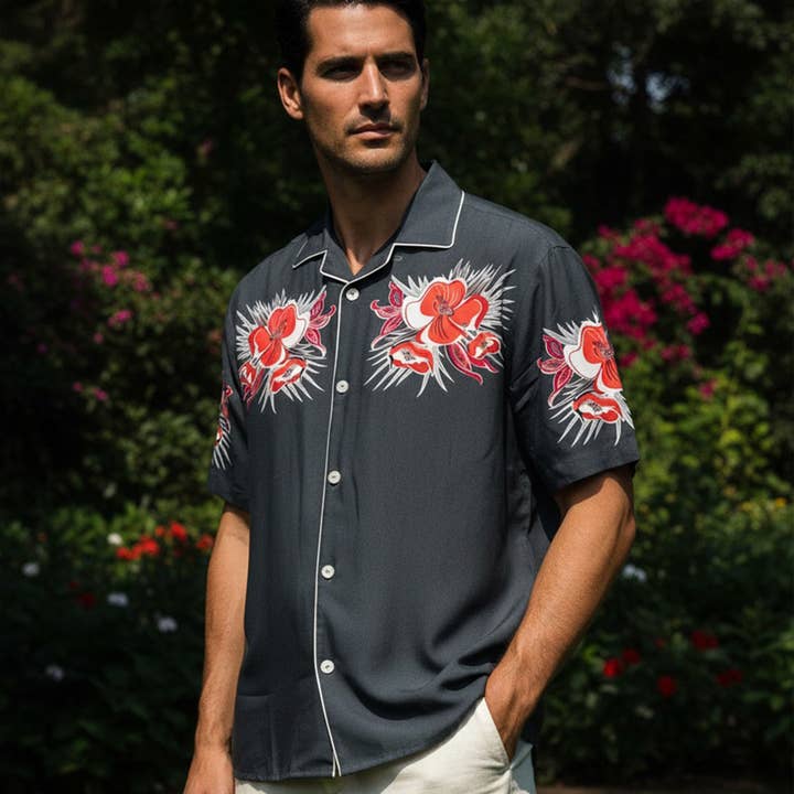 Virgoan Wish LLC - Wholesale Button Down Shirt - Men's - Caicos | Men's Short-Sleeved Shirt | Available in Europe6