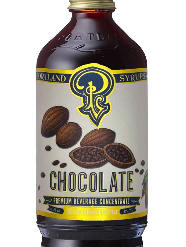 Chocolate Syrup 12oz - cocktail / mocktail / Coffee / Tea for wholesale by Portland Syrups