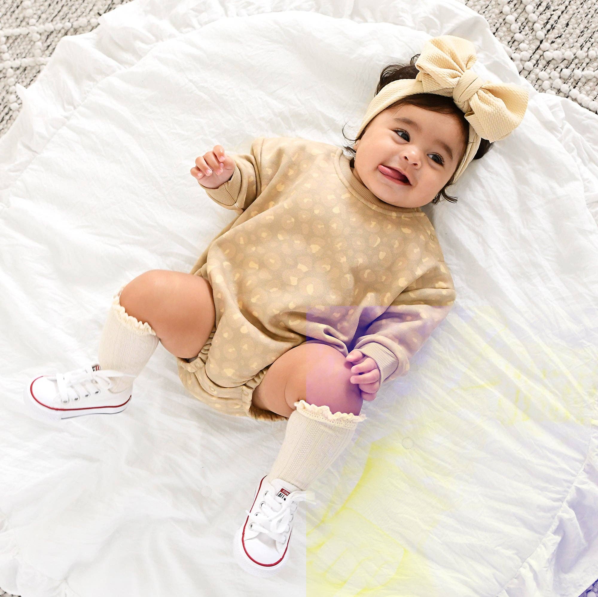 Gigi and Max - Wholesale Bodysuit (Non-Footed) - Baby - Amari Leopard SWEATSHIRT BUBBLE Baby Pullover Outfit7