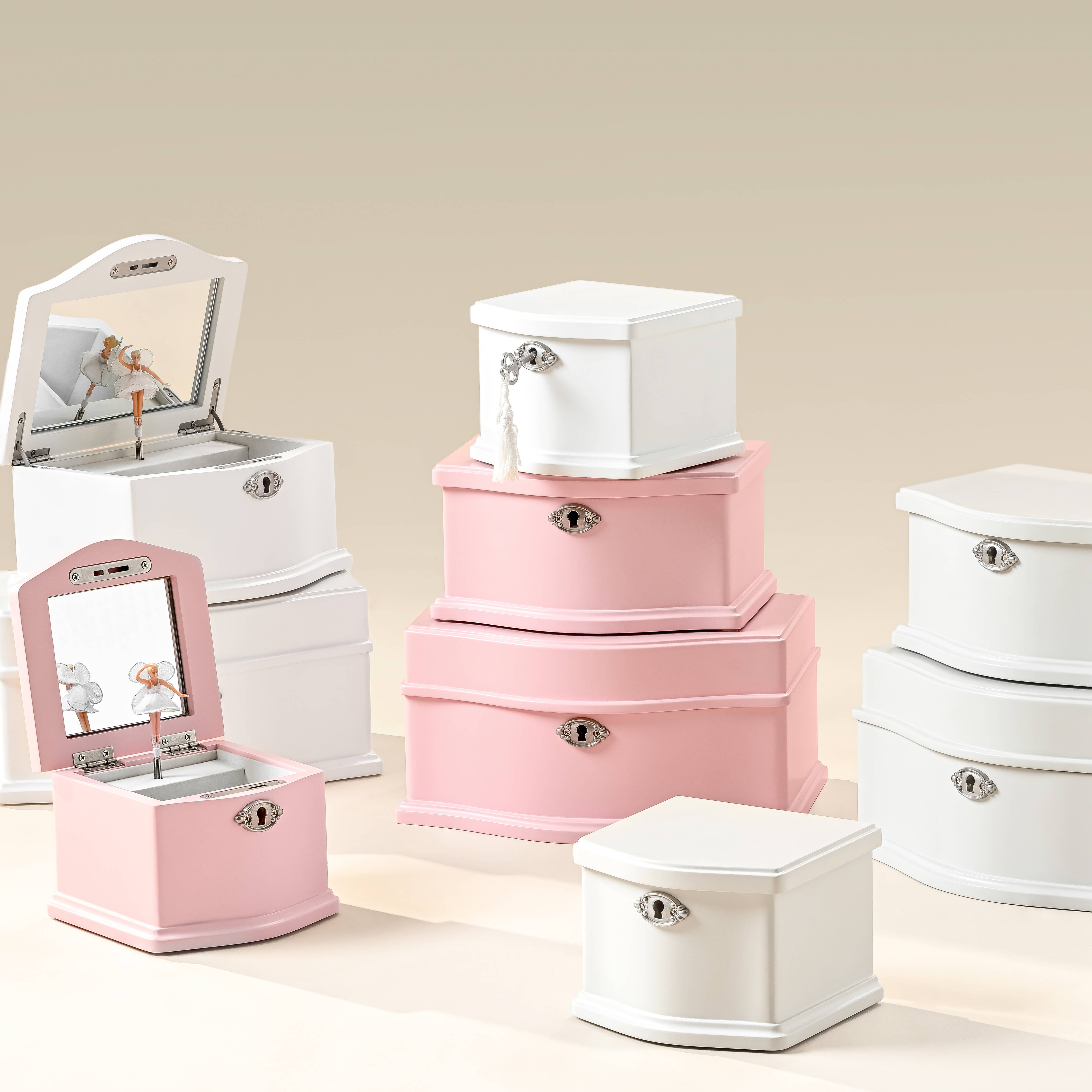 Arlo Belle LLC - Wholesale Jewelry Box/Organizer - Kids Musical Jewelry Box with Lock and Spinning Ballerina22