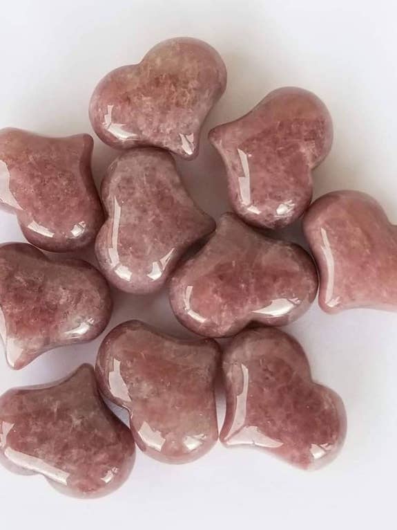 Strawberry Quartz Heart Crystals for wholesale by ZARDENIA