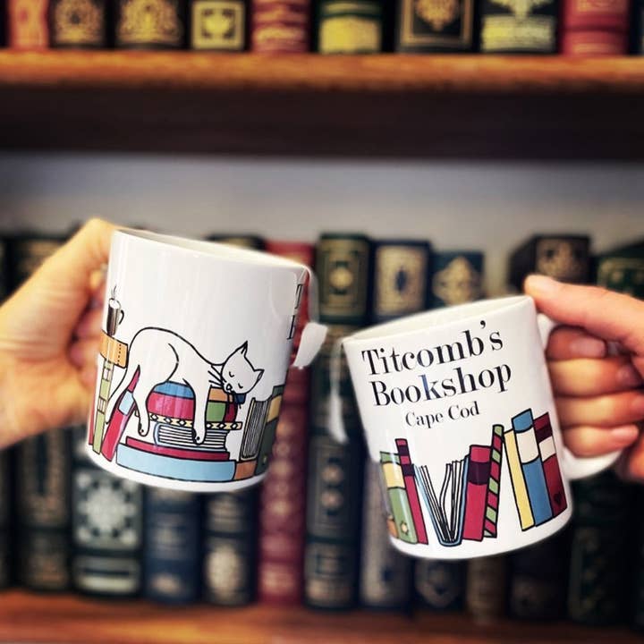 Fly Paper Products - Wholesale Coffee Mug - Book Shelf, Cats & Coffee- Custom Coffee or Tea Mug5