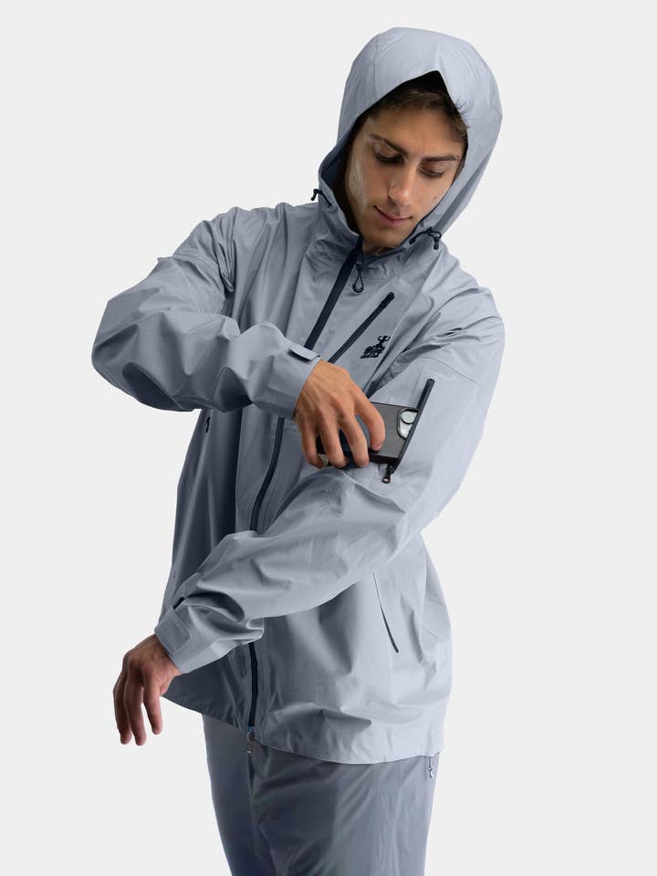 Gray Waterproof Hiking Jacket for wholesale on Faire4