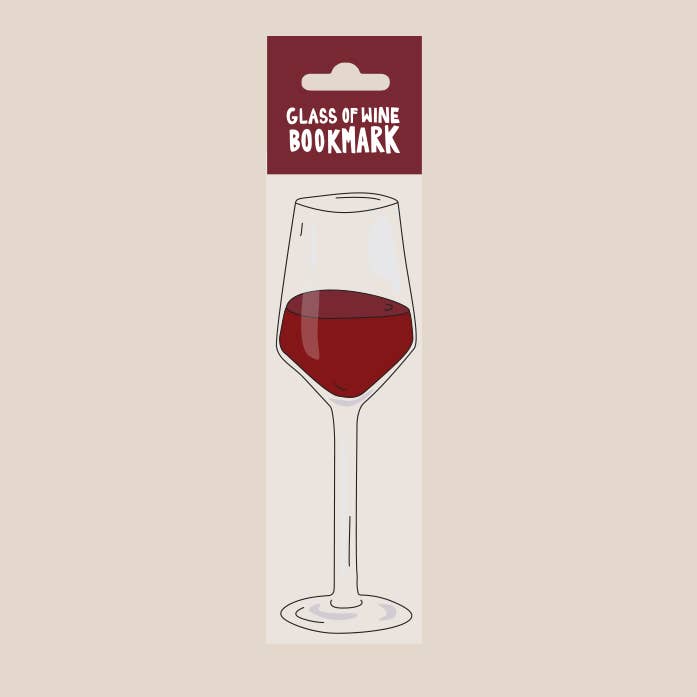 Humdrum Paper - Wholesale Bookmark - Glass of Wine Bookmark (it's die cut!)1