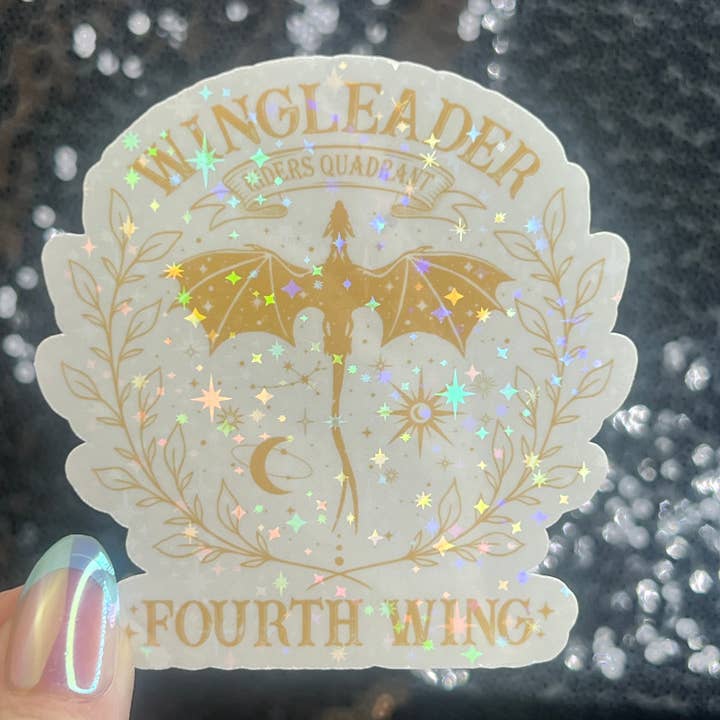FatedFiction - Wholesale Sticker - Wingleader Fourth Wing Holographic Sticker 3