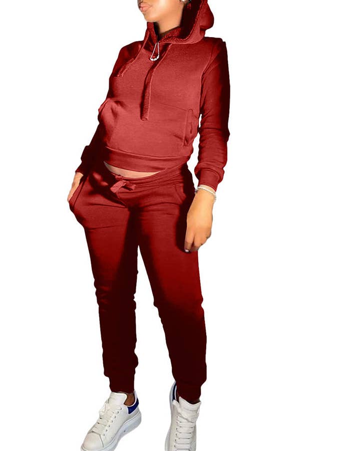 MB Fashion Wholesale - Wholesale Lounge Set - Women's - MB FASHION Casual Cozy Jogger Set with Hoodie 274R