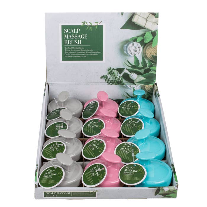 Out of the blue KG - Wholesale Head Scratcher/Massager - Scalp Massage Brush, ca. 7 x 7 x 5,5 cm,1