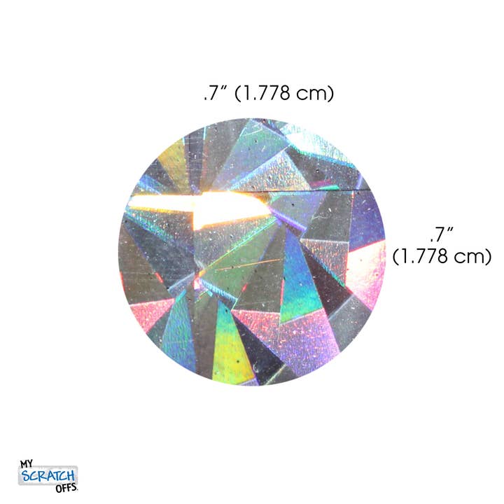 My Scratch Offs - Wholesale Sticker - Hologram 0.70” Round Scratch Off Stickers Labels