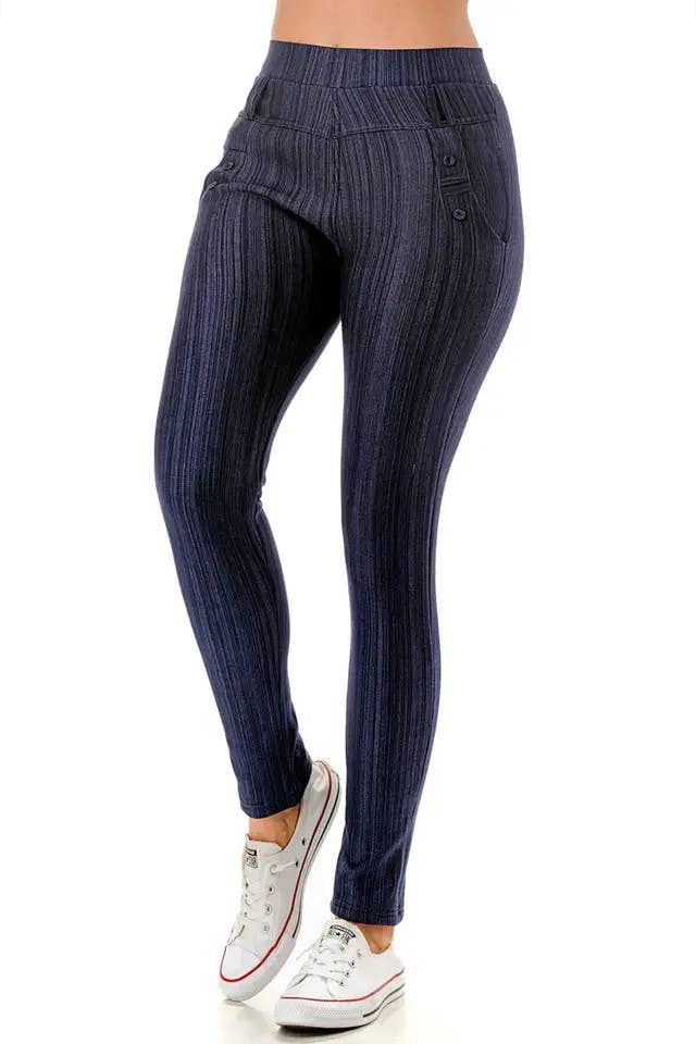 Color 5 - Wholesale Pants - Women's - Winter fur lined  warm skinny jegging pants with pockets6