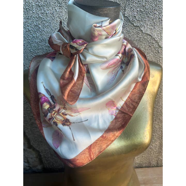 A Rare Bird Shop - Wholesale Scarf - Women's - Sweet Honey Bee Silk Rayon Wild Rag