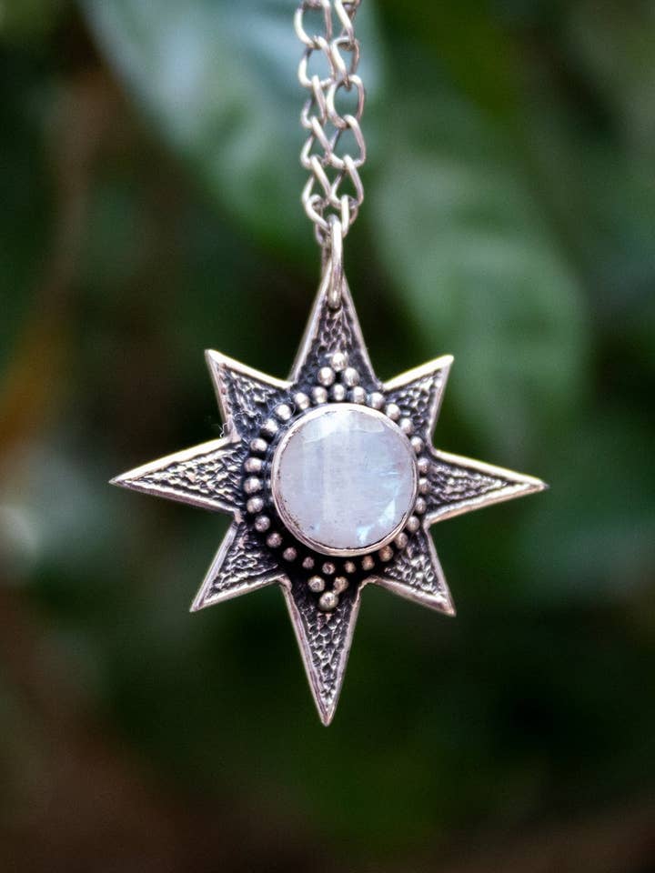 Moonstone Pendant, Handmade Celestial Pendant, AP-6901 for wholesale by Ambra Jewels