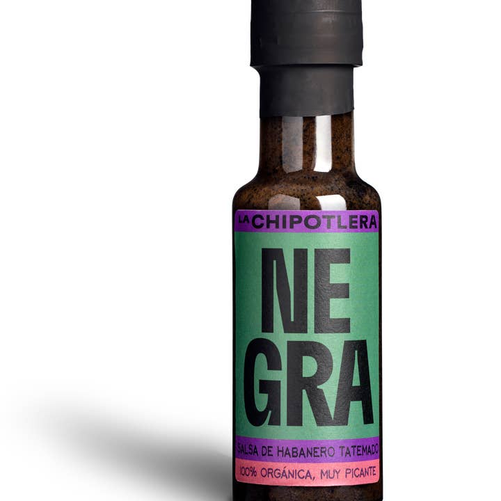 Molho Negro 125 ml - ECO Malaguetas habanero e alho assado por atacado de LA CHIPOTLERA