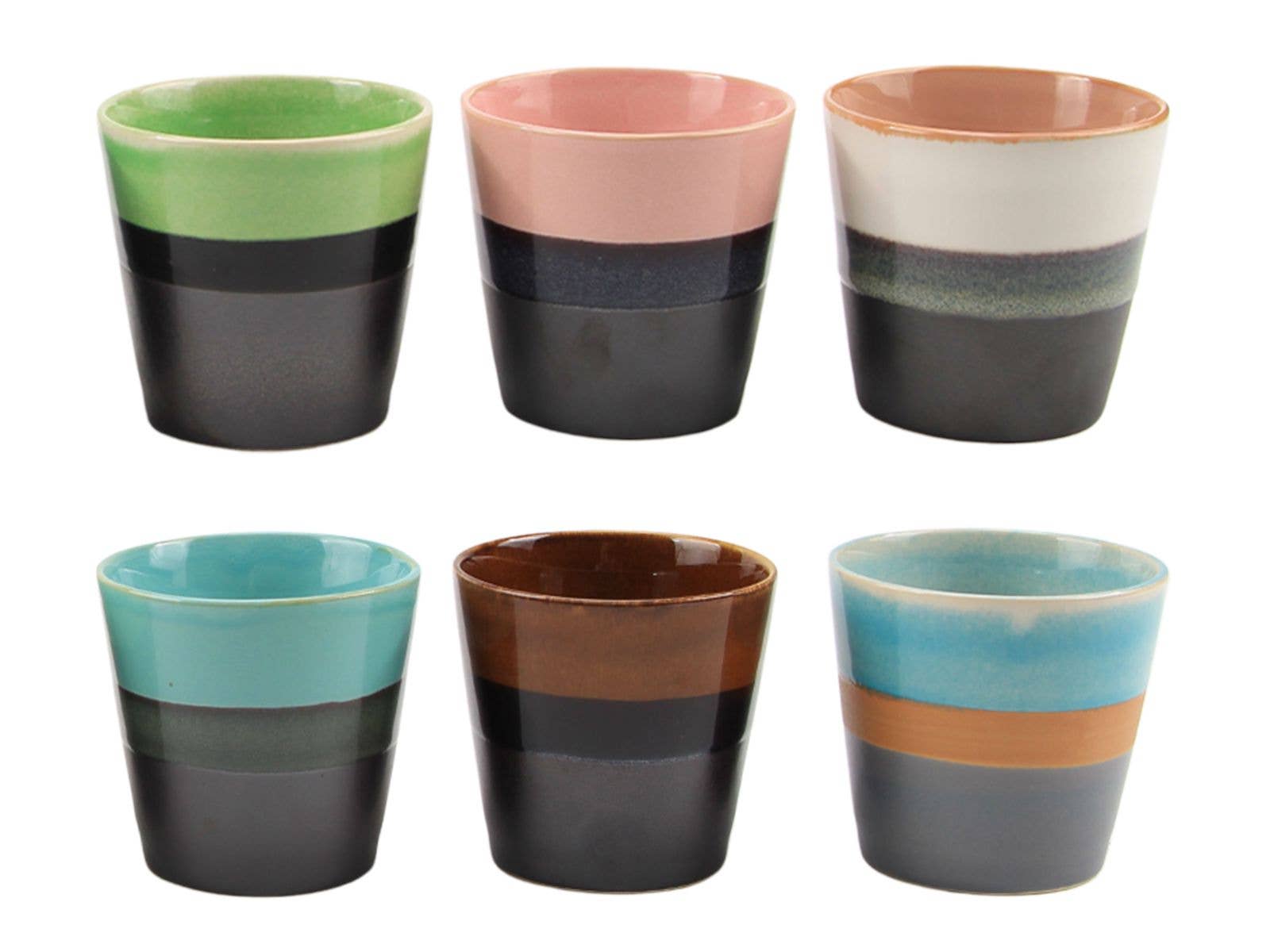 DRYdecorations - Wholesale Koffiemok - Koffiemokken set van 6 - 200 ml in verschillende kleuren0