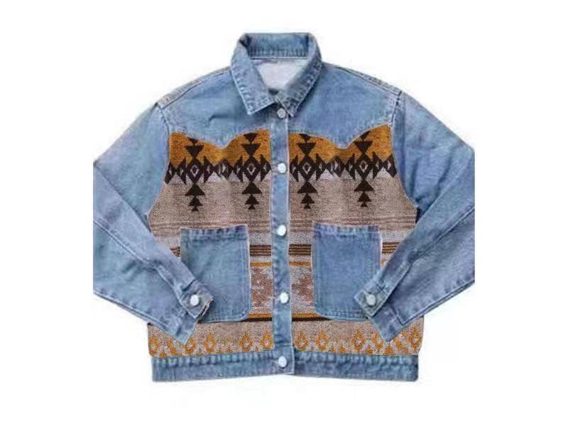 Miss Sparkling - Venta al por mayor Cazadora vaquera - Mujer - Chaqueta vaquera con tejido en contraste9