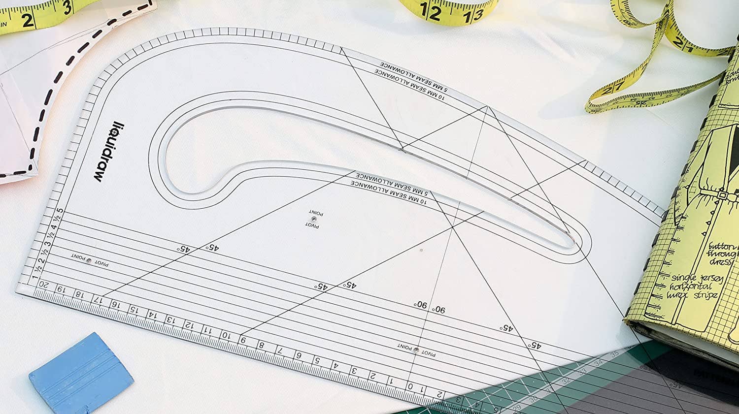 Liquidraw – wholesale Craft tool – Liquidraw Pattern Maker Pattern Marking Ruler - Metric3