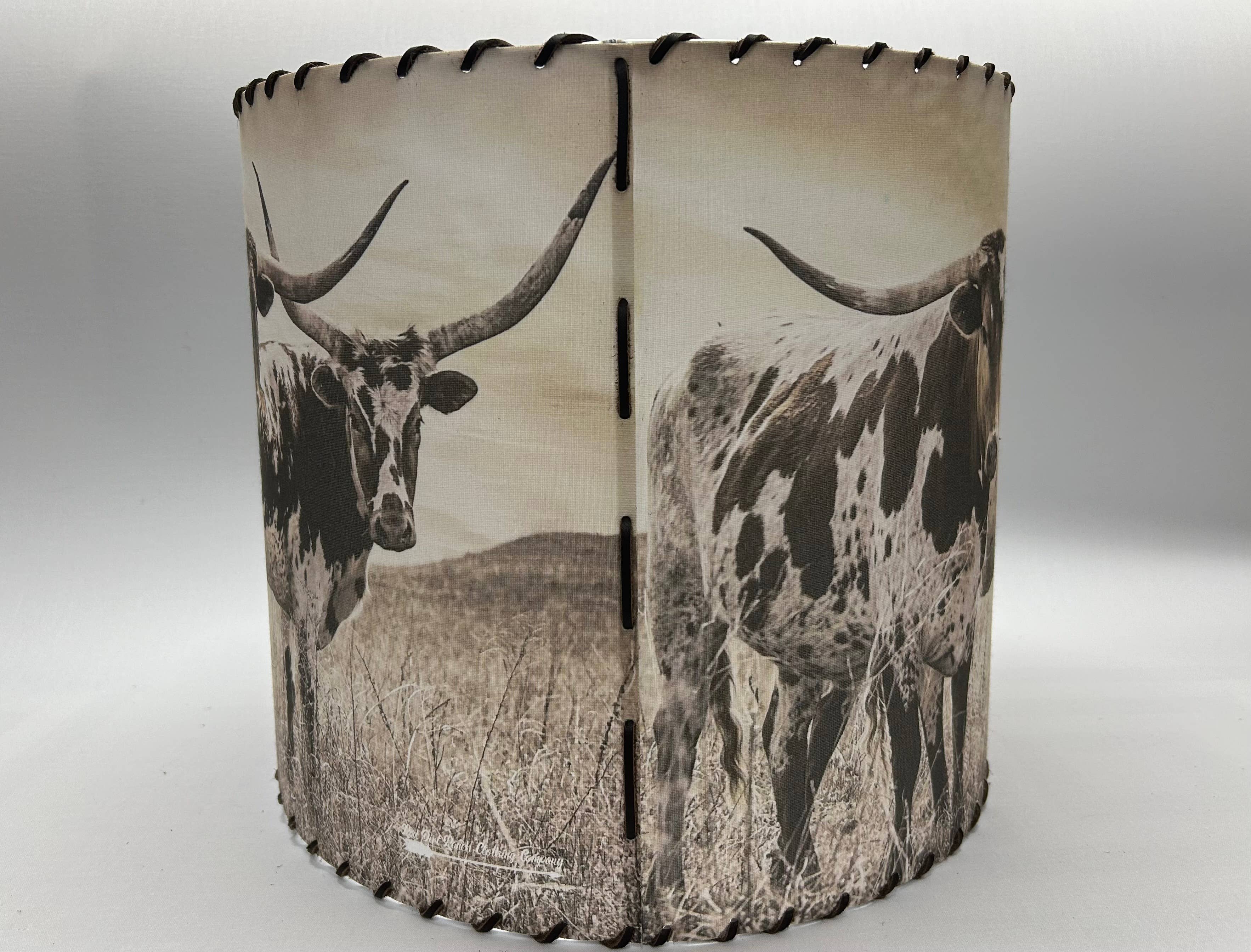 Red Dirt Ranch Clothing Company - Wholesale Lamp Shade - Lampshade Longhorn Trio 14-inch Large Tall2