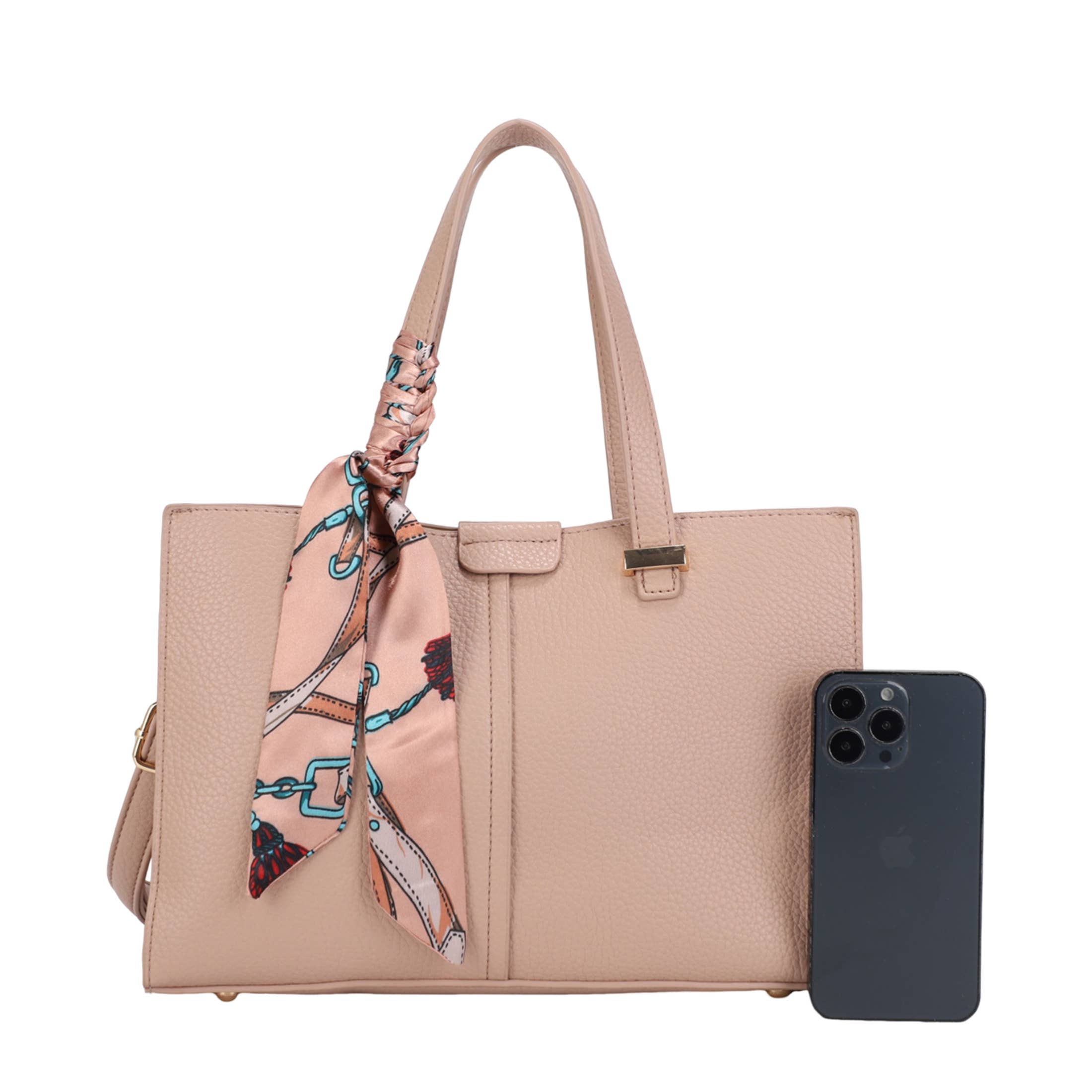 KAYLA+AVA - Wholesale Satchel - Women's - MONIQUE SATCHEL WITH SCARF HANDLE ACCESSORY7