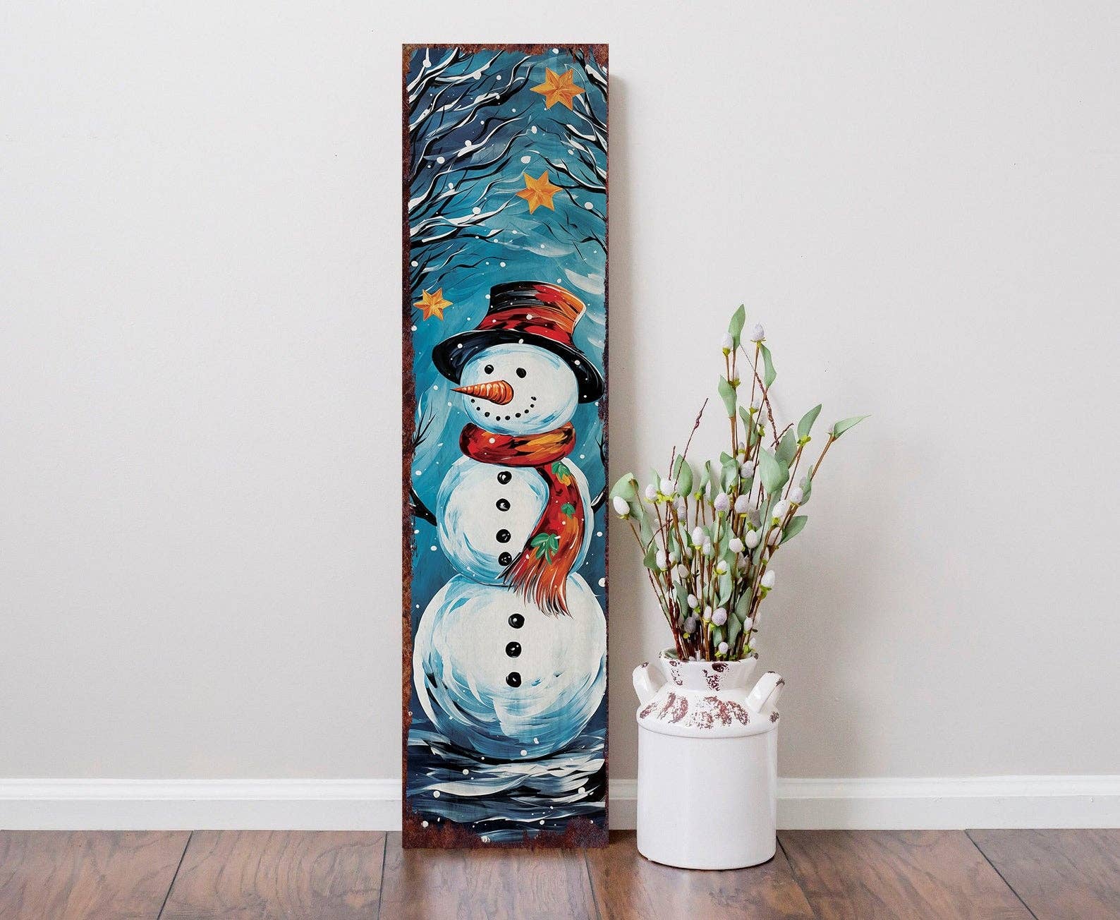 TX USA Corporation - Wholesale Outdoor Sign - 36" Cheerful Snowman Christmas Porch Sign | Outdoor Holiday Welcome Decor3