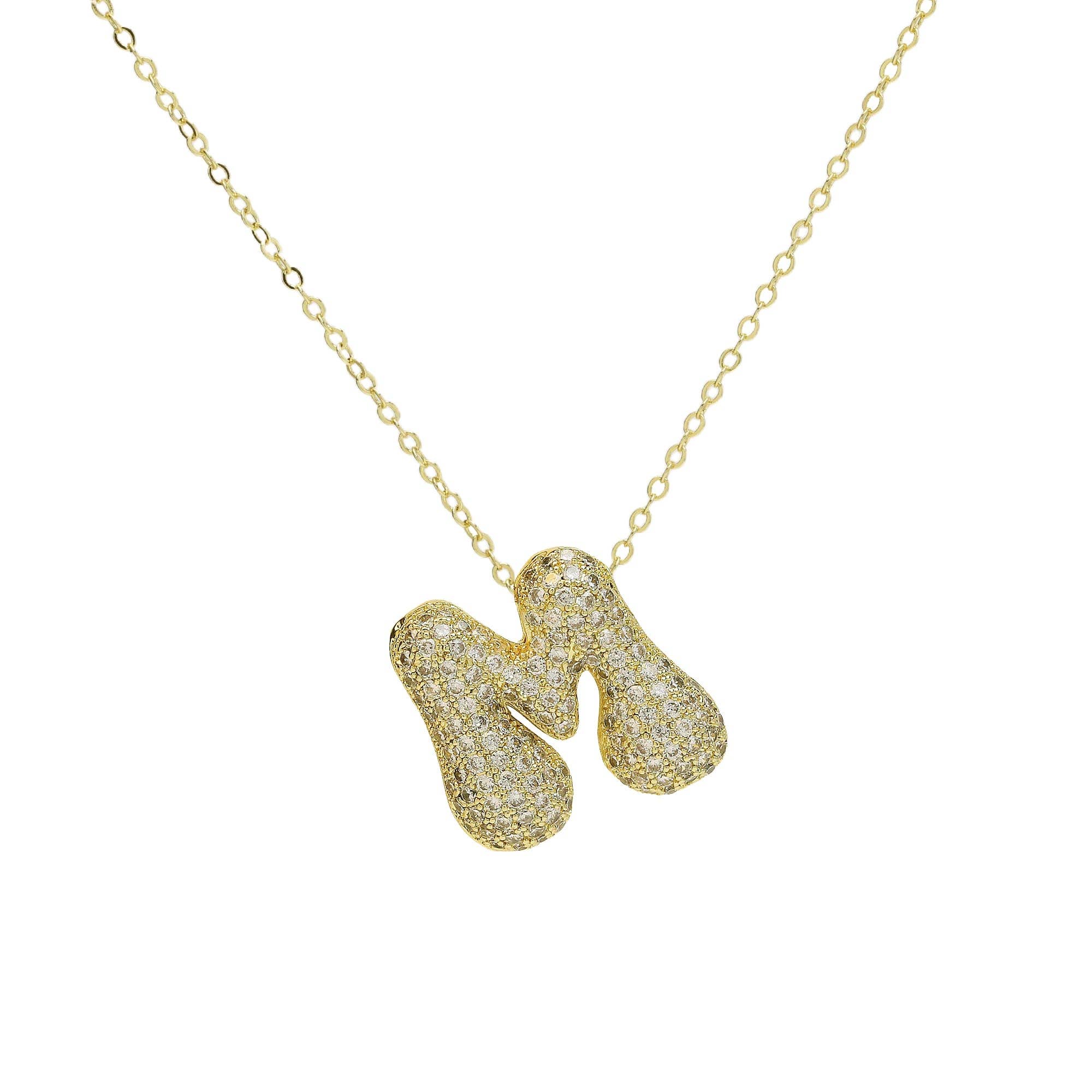Savvy Bling - Venta al por mayor Collares con colgantes/abalorios - Collar Initial Cz Waterdrop en oro de 18 quilates12