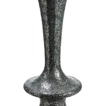 18"D x 40"H Mirror Mosaic Vase Silver for wholesale by Silk Flower Depot