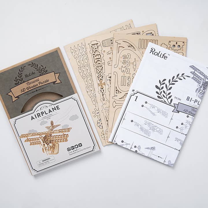 Robotime – Engroshandel DIY-hobbysæt – TG301 Rolife Fly 3D Træpuslespil1